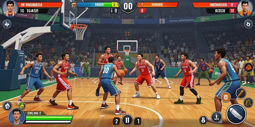 Screenshot dari level menantang dengan rintangan unik.